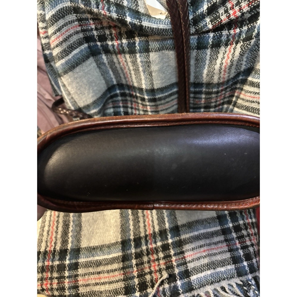Brighton Women's Leather Bucket‎ Purse Black & Brown Faux Animal Print Pockets - Picture 5 of 10